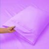 1000Thread Count Extra Long Staple 100% Egyptian Cotton Sheet Set,Sateen Weave, Hotel Quality Soft Luxury Bedding, King Size 4 Piece Sheet Set Fit 15" Inch to 18" Deep Purple Solid. view 3