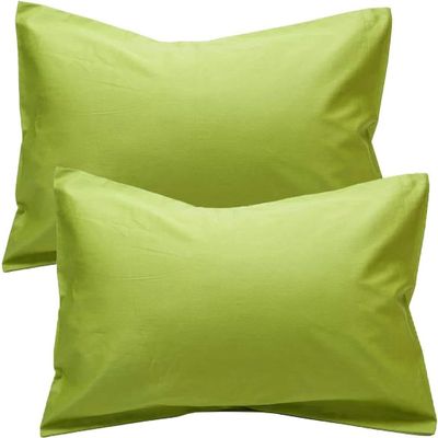 1000-TC Luxury Ultra-Soft Hotel Quality 100% Egyptian Cotton 2-Pack Pillowcases - German Size 31" x 31"(Inches) Sage Green Solid.
