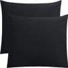 1000-TC Luxury Ultra-Soft Hotel Quality 100% Egyptian Cotton 2-Pack Pillowcases - Emperor Size 20" x 42"(Inches) Black Solid. view 3