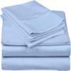 1000Thread Count Extra Long Staple 100% Egyptian Cotton Sheet Set,Sateen Weave, Hotel Quality Soft Luxury Bedding, Full Size 4 Piece Sheet Set Fit 9" Inch to 12" Deep Light Blue Solid. view 1