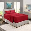 1000Thread Count Extra Long Staple 100% Egyptian Cotton Sheet Set,Sateen Weave, Hotel Quality Soft Luxury Bedding, Twin XL Size 4 Piece Sheet Set Fit 15" Inch to 18" Deep Burgundy Solid. view 2
