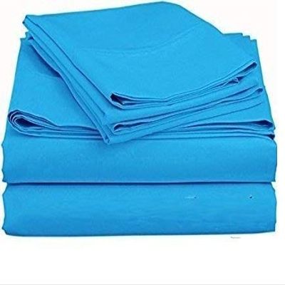 1000Thread Count Extra Long Staple 100% Egyptian Cotton Sheet Set,Sateen Weave, Hotel Quality Soft Luxury Bedding, Twin Size 4 Piece Sheet Set Fit 15" Inch to 18" Deep Turquoise Solid.