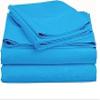 1000Thread Count Extra Long Staple 100% Egyptian Cotton Sheet Set,Sateen Weave, Hotel Quality Soft Luxury Bedding, Twin Size 4 Piece Sheet Set Fit 15" Inch to 18" Deep Turquoise Solid. view 1