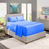 1000Thread Count Extra Long Staple 100% Egyptian Cotton Sheet Set,Sateen Weave, Hotel Quality Soft Luxury Bedding, Twin Size 4 Piece Sheet Set Fit 15" Inch to 18" Deep Turquoise Solid. view 2