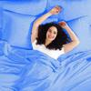 1000Thread Count Extra Long Staple 100% Egyptian Cotton Sheet Set,Sateen Weave, Hotel Quality Soft Luxury Bedding, Twin Size 4 Piece Sheet Set Fit 15" Inch to 18" Deep Turquoise Solid. view 4