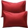 1000-TC Luxury Ultra-Soft Hotel Quality 100% Egyptian Cotton 2-Pack Pillowcases - German Size 31" x 31"(Inches) Burgundy Solid. view 1