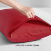 1000-TC Luxury Ultra-Soft Hotel Quality 100% Egyptian Cotton 2-Pack Pillowcases - German Size 31" x 31"(Inches) Burgundy Solid. view 2