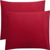 1000-TC Luxury Ultra-Soft Hotel Quality 100% Egyptian Cotton 2-Pack Pillowcases - German Size 31" x 31"(Inches) Burgundy Solid. view 3