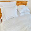 1000Thread Count Extra Long Staple 100% Egyptian Cotton Sheet Set,Sateen Weave, Hotel Quality Soft Luxury Bedding, Twin Size 4 Piece Sheet Set Fit 15" Inch to 18" Deep White Stripe. view 2