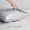 1000-TC Luxury Ultra-Soft Hotel Quality 100% Egyptian Cotton 2-Pack Pillowcases - German Size 31" x 31"(Inches) Silver Grey Solid. view 2