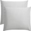 1000-TC Luxury Ultra-Soft Hotel Quality 100% Egyptian Cotton 2-Pack Pillowcases - German Size 31" x 31"(Inches) Silver Grey Solid. view 3