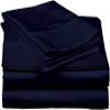 1000Thread Count Extra Long Staple 100% Egyptian Cotton Sheet Set,Sateen Weave, Hotel Quality Soft Luxury Bedding, King Size 4 Piece Sheet Set Fit 9" Inch to 12" Deep Navy Blue Solid. view 1