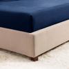 1000Thread Count Extra Long Staple 100% Egyptian Cotton Sheet Set,Sateen Weave, Hotel Quality Soft Luxury Bedding, King Size 4 Piece Sheet Set Fit 9" Inch to 12" Deep Navy Blue Solid. view 4