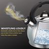 Berlinger Haus Whistling Tea Kettle for Stove Top, 3.2 Quart Stainless Steel Tea Pots for Stove Top, Stovetop Kettle with Push Button Handle, Enhanced Induction Base Stainless Steel Teapot, Silver view 4