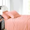 1000Thread Count Extra Long Staple 100% Egyptian Cotton Sheet Set,Sateen Weave, Hotel Quality Soft Luxury Bedding, Cal-King Size 4 Piece Sheet Set Fit 9" Inch to 12" Deep Peach Stripe. view 2