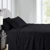 1000Thread Count Extra Long Staple 100% Egyptian Cotton Sheet Set,Sateen Weave, Hotel Quality Soft Luxury Bedding, Twin XL Size 4 Piece Sheet Set Fit 15" Inch to 18" Deep Black Stripe. view 2