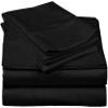 1000Thread Count Extra Long Staple 100% Egyptian Cotton Sheet Set,Sateen Weave, Hotel Quality Soft Luxury Bedding, Twin XL Size 4 Piece Sheet Set Fit 15" Inch to 18" Deep Black Solid. view 1