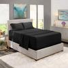 1000Thread Count Extra Long Staple 100% Egyptian Cotton Sheet Set,Sateen Weave, Hotel Quality Soft Luxury Bedding, Twin XL Size 4 Piece Sheet Set Fit 15" Inch to 18" Deep Black Solid. view 2