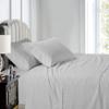 1000Thread Count Extra Long Staple 100% Egyptian Cotton Sheet Set,Sateen Weave, Hotel Quality Soft Luxury Bedding, Twin XL Size 4 Piece Sheet Set Fit 9" Inch to 12" Deep Silver Grey Stripe. view 2