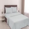 1000Thread Count Extra Long Staple 100% Egyptian Cotton Sheet Set,Sateen Weave, Hotel Quality Soft Luxury Bedding, Twin XL Size 4 Piece Sheet Set Fit 9" Inch to 12" Deep Silver Grey Stripe. view 3