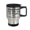10th Anniversary Travel Mug Annoying Each Other For Ten Years Funny Wedding Marriage Anniversary Ideas for Wife Husband Couple 14Oz Stainless Steel C view 2