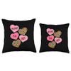 Conversation Heart Love Valentines Day 1st Grade Teacher Throw Pillow view 3