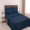 1000Thread Count Extra Long Staple 100% Egyptian Cotton Sheet Set,Sateen Weave, Hotel Quality Soft Luxury Bedding, Twin Size 4 Piece Sheet Set Fit 15" Inch to 18" Deep Navy Blue Stripe. view 3