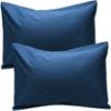 1000-TC Luxury Ultra-Soft Hotel Quality 100% Egyptian Cotton 2-Pack Pillowcases - German Size 31" x 31"(Inches) Navy Blue Solid. view 1