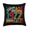 2.22.2022 45th Birthday Vintage Retro born 2.22.1977 Throw Pillow view 1