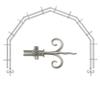 A&F Rod Dcor - Lily 13/16" 6-Sided Double Bay Window Curtain Rod - Satin Nickel view 2