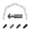 A&F Rod Dcor - Pine 13/16" 4-Sided Double Bay Window Curtain Rod - Satin Nickel view 1