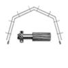 A&F Rod Dcor - Pine 13/16" 4-Sided Double Bay Window Curtain Rod - Satin Nickel view 2