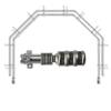 A&F Rod Dcor - Macaroon 13/16" 5-Sided Double Bay Window Curtain Rod - Satin Nickel view 2