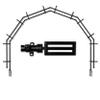 A&F Rod Dcor - Cobalt 13/16" 6-Sided Double Bay Window Curtain Rod - Black view 2
