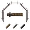 A&F Rod Dcor - Woven 13/16" 5-Sided Double Bay Window Curtain Rod - Cocoa view 1