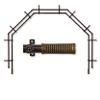 A&F Rod Dcor - Woven 13/16" 5-Sided Double Bay Window Curtain Rod - Cocoa view 2