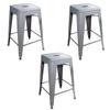 Ameri Home BS24SLVR3 24 in. Loft Silver Metal Bar Stool - 3 Piece view 1