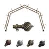 A&F Rod Dcor - Posie 13/16" 4-Sided Double Bay Window Curtain Rod - Antique Brass view 1