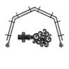 A&F Rod Dcor - Surf 13/16" 4-Sided Double Bay Window Curtain Rod - Black view 2