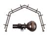 A&F Rod Dcor - Nadeen 13/16" 4-Sided Double Bay Window Curtain Rod - Cocoa view 2