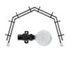 A&F Rod Dcor - Sparkle 13/16" 4-Sided Double Bay Window Curtain Rod - Black view 2