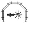 A&F Rod Dcor - Sol 13/16" 5-Sided Double Bay Window Curtain Rod - Black view 1