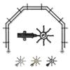 A&F Rod Dcor - Sol 13/16" 5-Sided Double Bay Window Curtain Rod - Black view 2