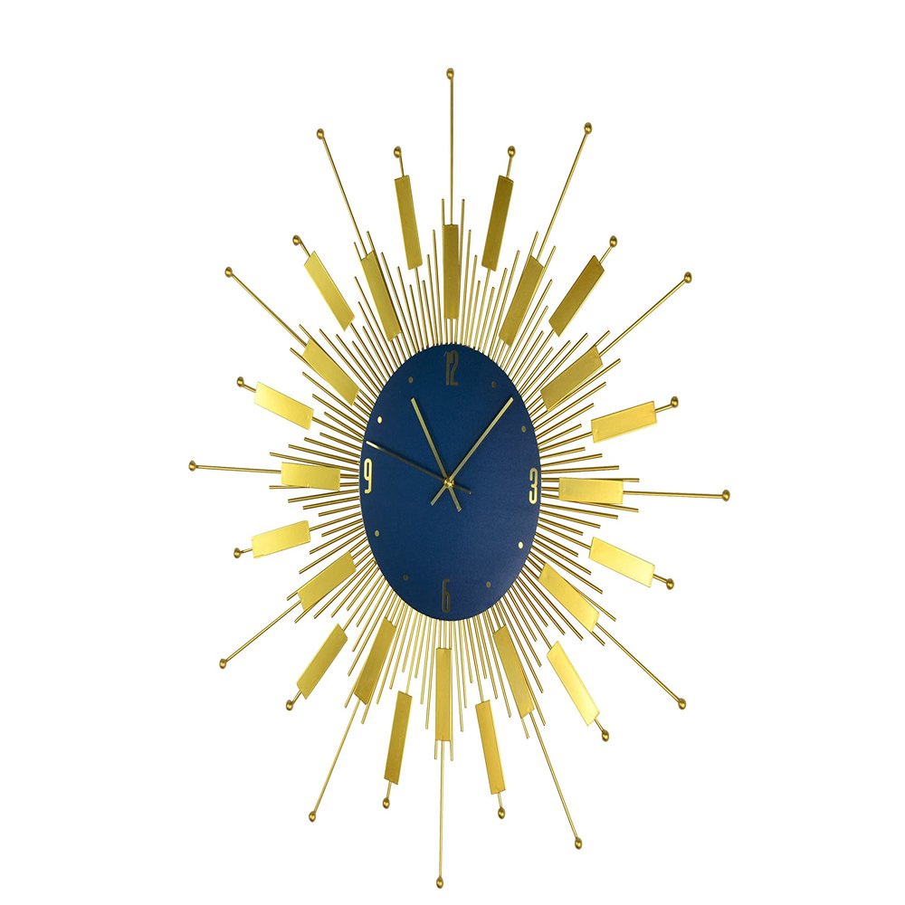 3starimex = aliases) Large 27" Inch Gold Sunburst Wall Clock