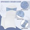 MDS Pack of 100 Spandex Chair Sashes Bow Premium Stretch Chair Cover Band with Buckle Slider Universal fits Elastic Dining Chair Ties for Wedding Party Banquet Events Decoration - Baby Blue view 3