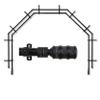 A&F Rod Dcor - Macaroon 13/16" 5-Sided Double Bay Window Curtain Rod - Black view 2