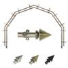 A&F Rod Dcor - Apex 13/16" 6-Sided Double Bay Window Curtain Rod - Antique Brass view 1