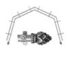 A&F Rod Dcor - Sprout 13/16" 4-Sided Double Bay Window Curtain Rod - Satin Nickel view 2