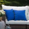 Greendale Home Fashions Outdoor 17-inch Square Decorative Throw Pillow, 2-Pack, Cobalt view 2