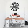 Badger Steel USA - Wedding Monogram - Metal Wall Art - 22" X 22" - Black view 1